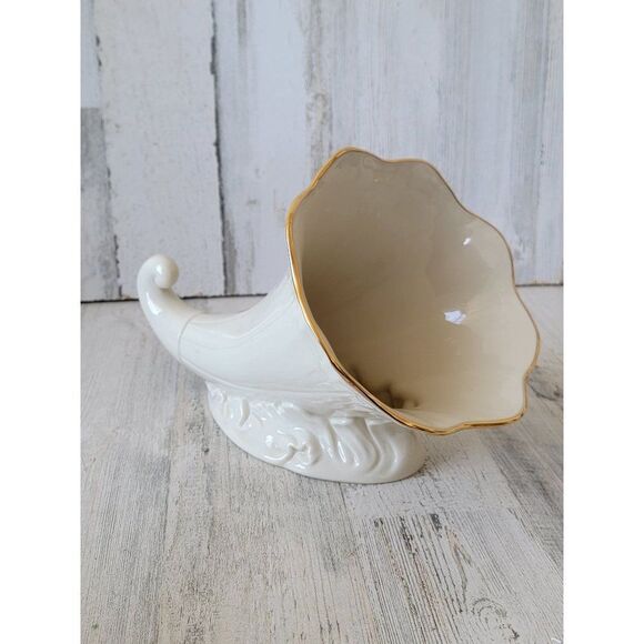 Lenox Cornucopia special vase fall home decor harvest ivory - Picture 5 of 9